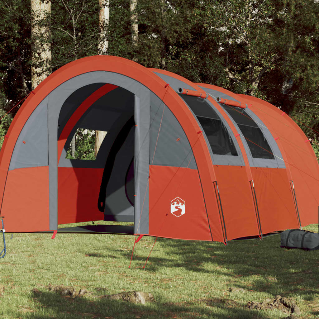 vidaXL Camping Tent 4 Persons Grey&Orange - Water-Resistant, Easy Setup & Carry 4 Man Tent Cosy Camping Co. Orange  