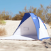 vidaXL Beach Tent Azure Blue 268x223x125 cm - Waterproof & Wind-Resistant Beach Tent Cosy Camping Co. Blue  