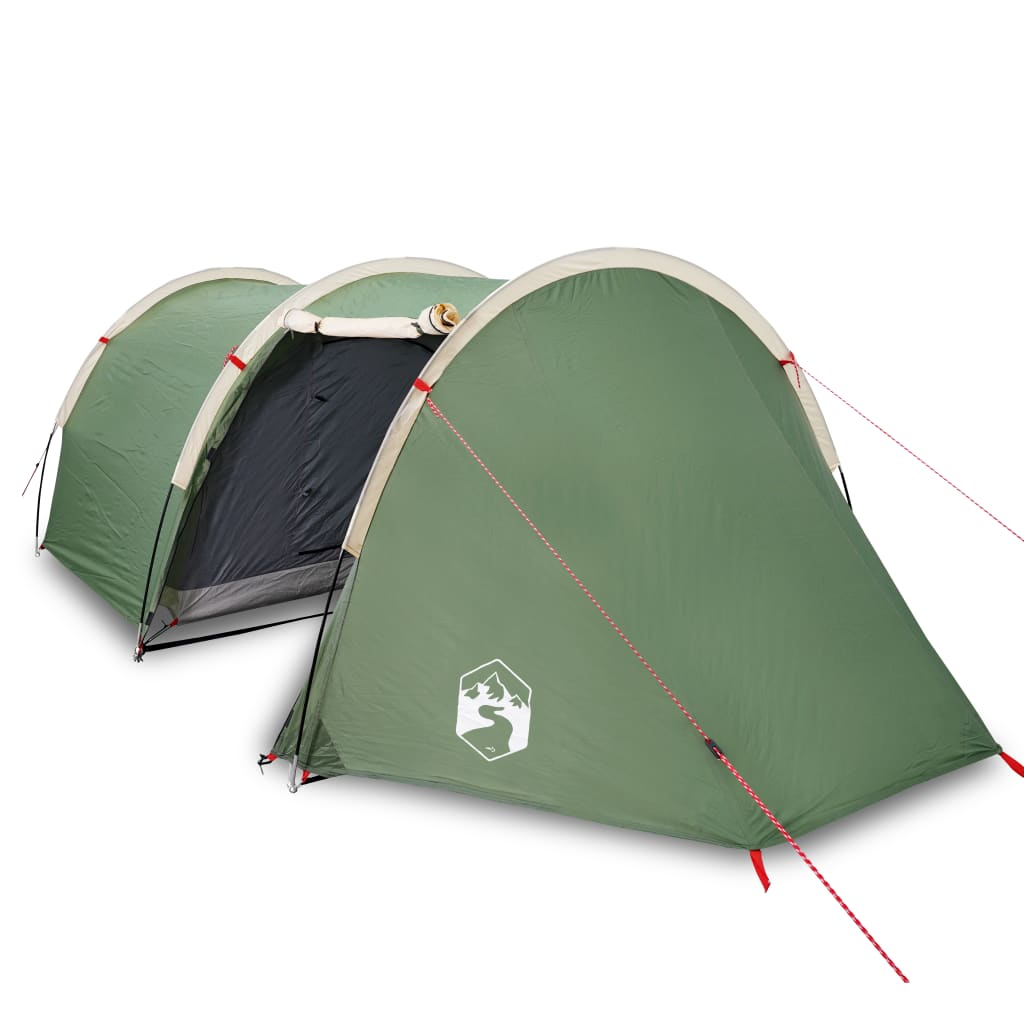 vidaXL Camping Tent Tunnel 4-Person Green Waterproof - Outdoor Adventure Essential 4 Man Tent Cosy Camping Co.   