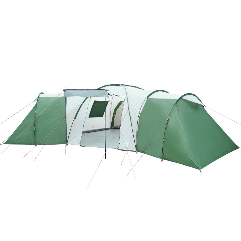 vidaXL Camping Tent 12 Persons Green 840x720x200 cm 185T Taffeta - Spacious and Waterproof 12 Man Tent Cosy Camping Co.   