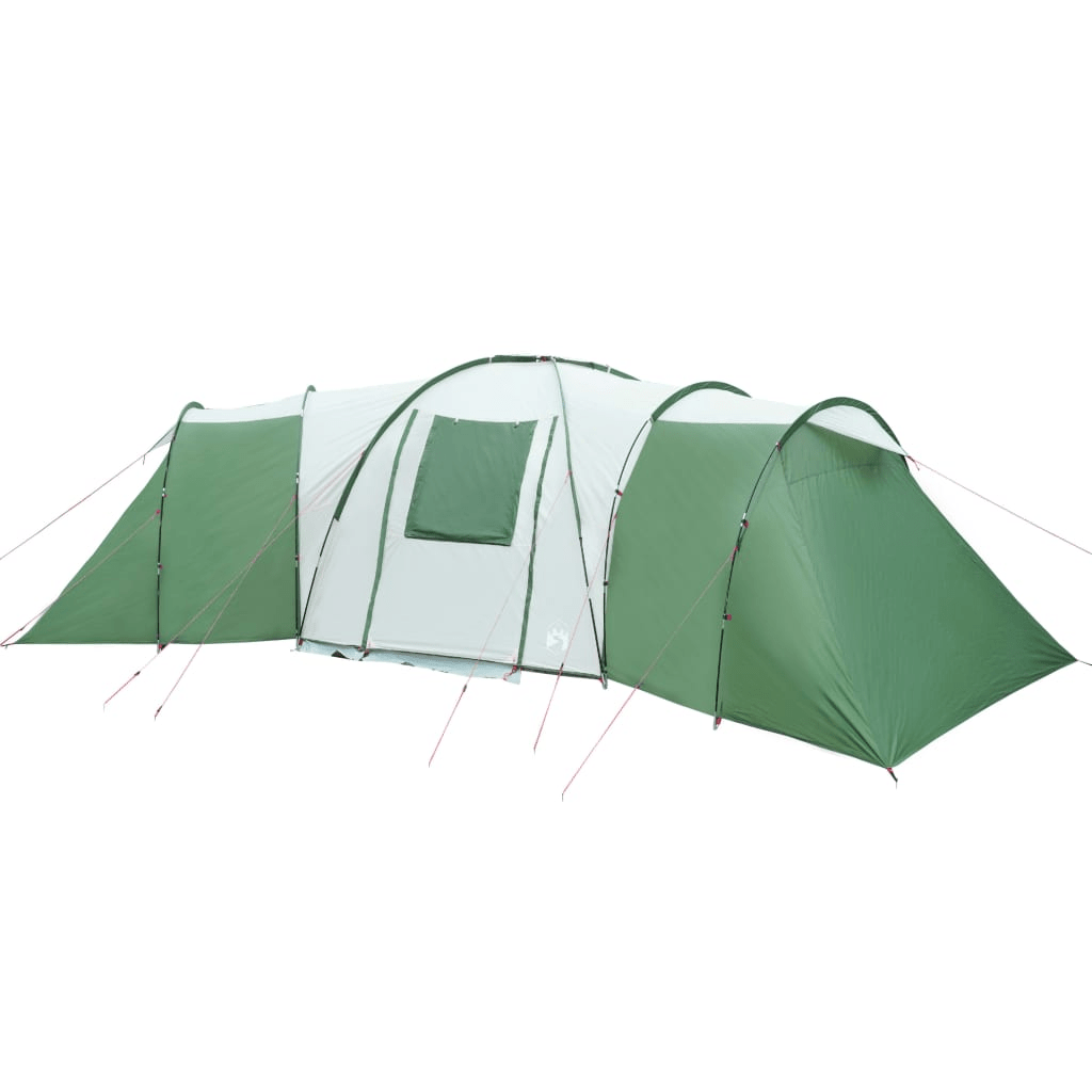 vidaXL Camping Tent 12 Persons Green 840x720x200 cm 185T Taffeta - Spacious and Waterproof 12 Man Tent Cosy Camping Co.   