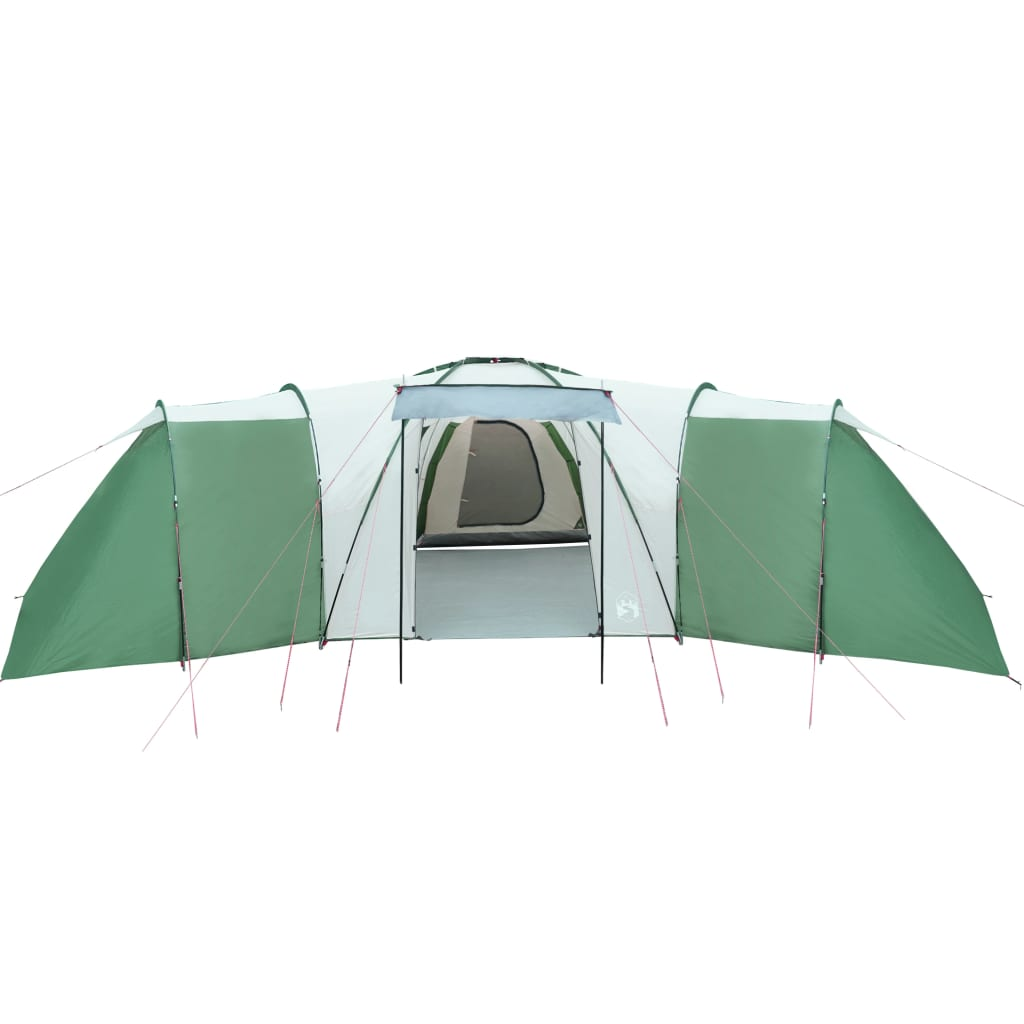 vidaXL Camping Tent 12 Persons Green 840x720x200 cm 185T Taffeta - Spacious and Waterproof 12 Man Tent Cosy Camping Co.   