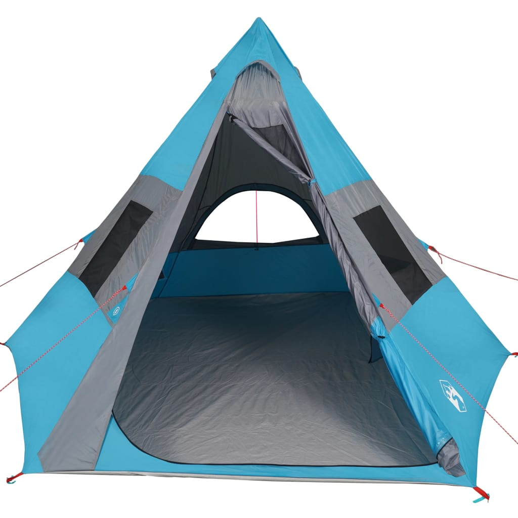 vidaXL Camping Tent Tipi 7-Person Blue Waterproof - Modern Design, All-Round Waterproof, Lightweight and Portable 7 Man Tent Cosy Camping Co.   