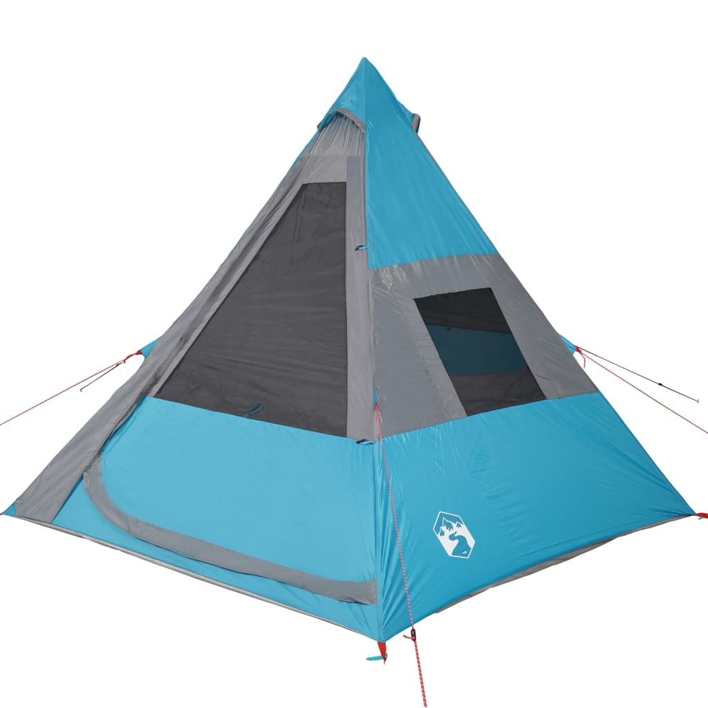 vidaXL Camping Tent Tipi 7-Person Blue Waterproof - Modern Design, All-Round Waterproof, Lightweight and Portable 7 Man Tent Cosy Camping Co.   