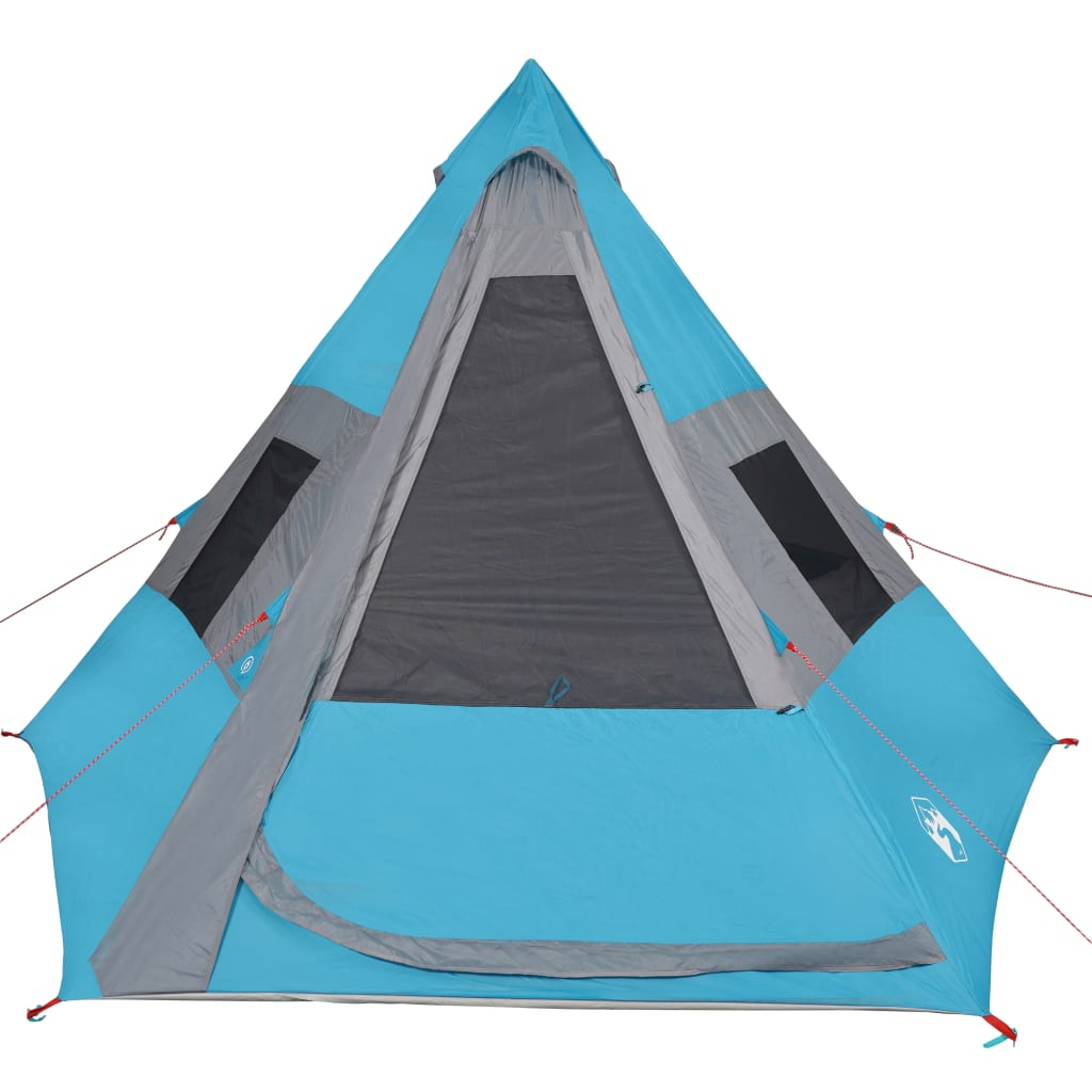 vidaXL Camping Tent Tipi 7-Person Blue Waterproof - Modern Design, All-Round Waterproof, Lightweight and Portable 7 Man Tent Cosy Camping Co.   