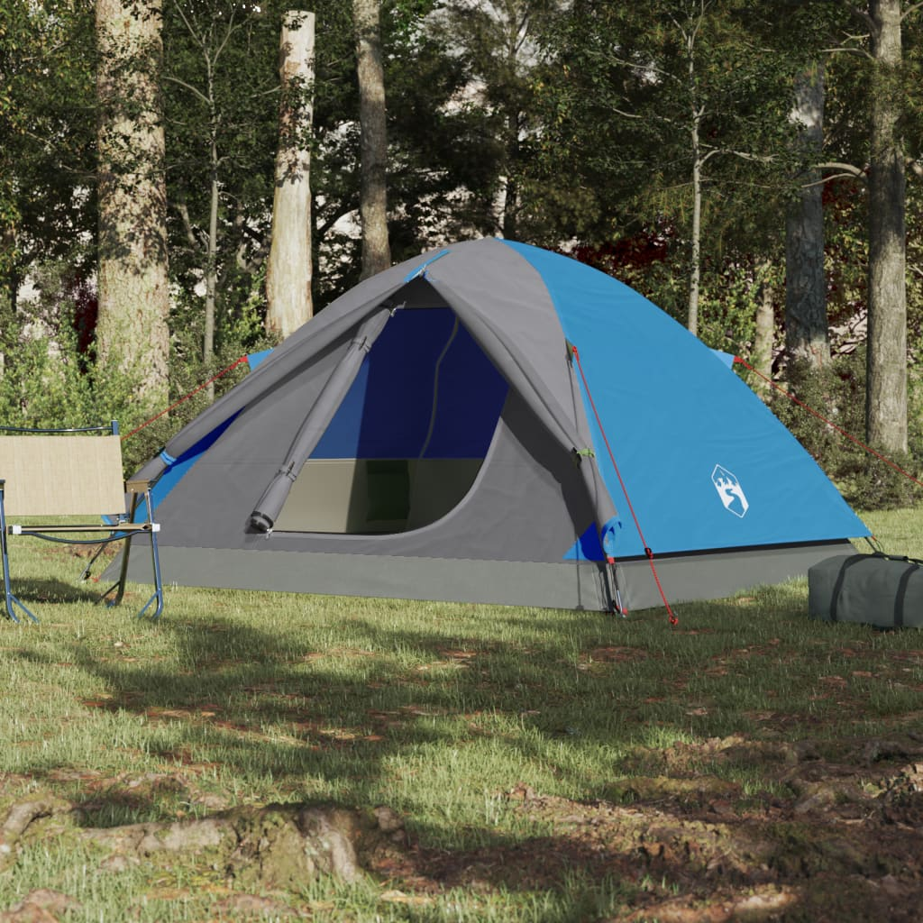 vidaXL Camping Tent Dome 6-Person Blue Waterproof - Buy Now at vidaXL 6 Man Tent Cosy Camping Co.   