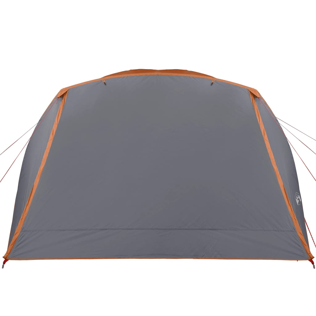 vidaXL Camping Tent with Porch | 4-Person | Grey and Orange | Waterproof 4 Man Tent Cosy Camping Co.   