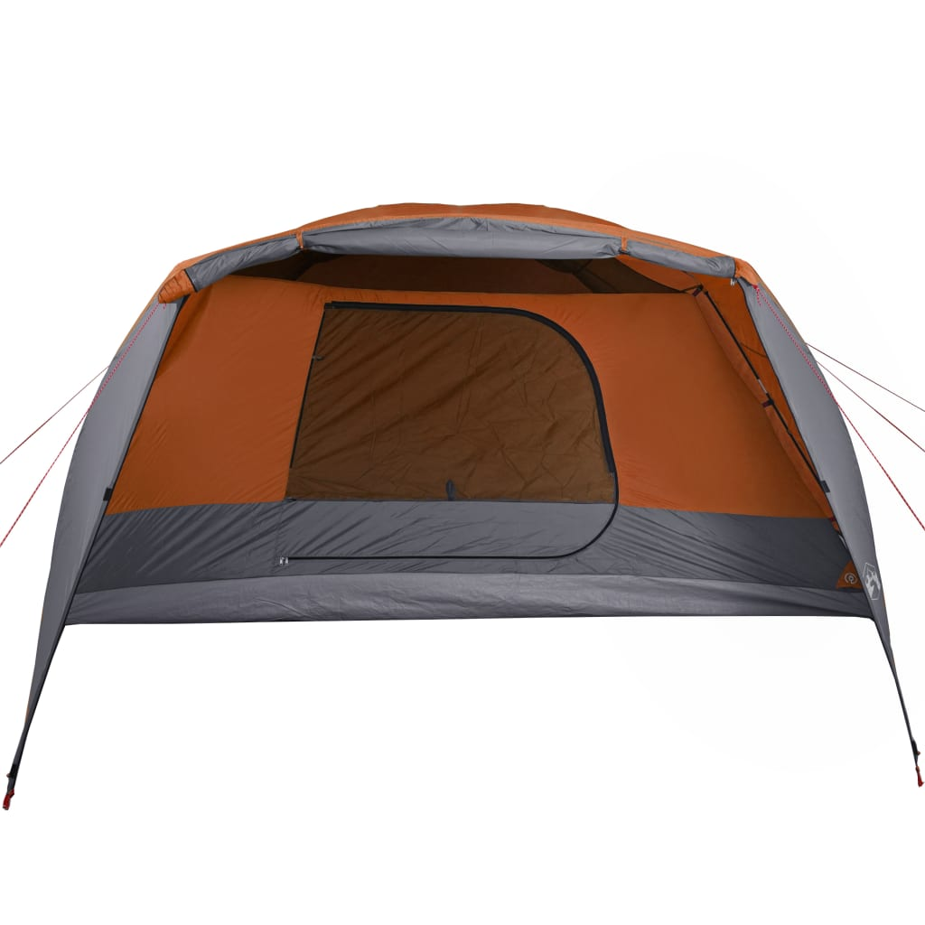 vidaXL Camping Tent with Porch | 4-Person | Grey and Orange | Waterproof 4 Man Tent Cosy Camping Co.   