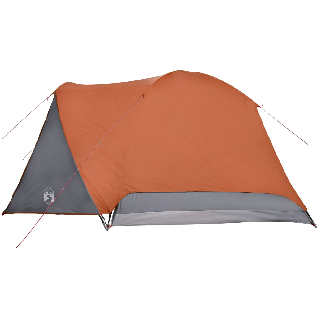 vidaXL Camping Tent with Porch | 4-Person | Grey and Orange | Waterproof 4 Man Tent Cosy Camping Co.   