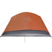 vidaXL Camping Tent with Porch | 4-Person | Grey and Orange | Waterproof 4 Man Tent Cosy Camping Co.   