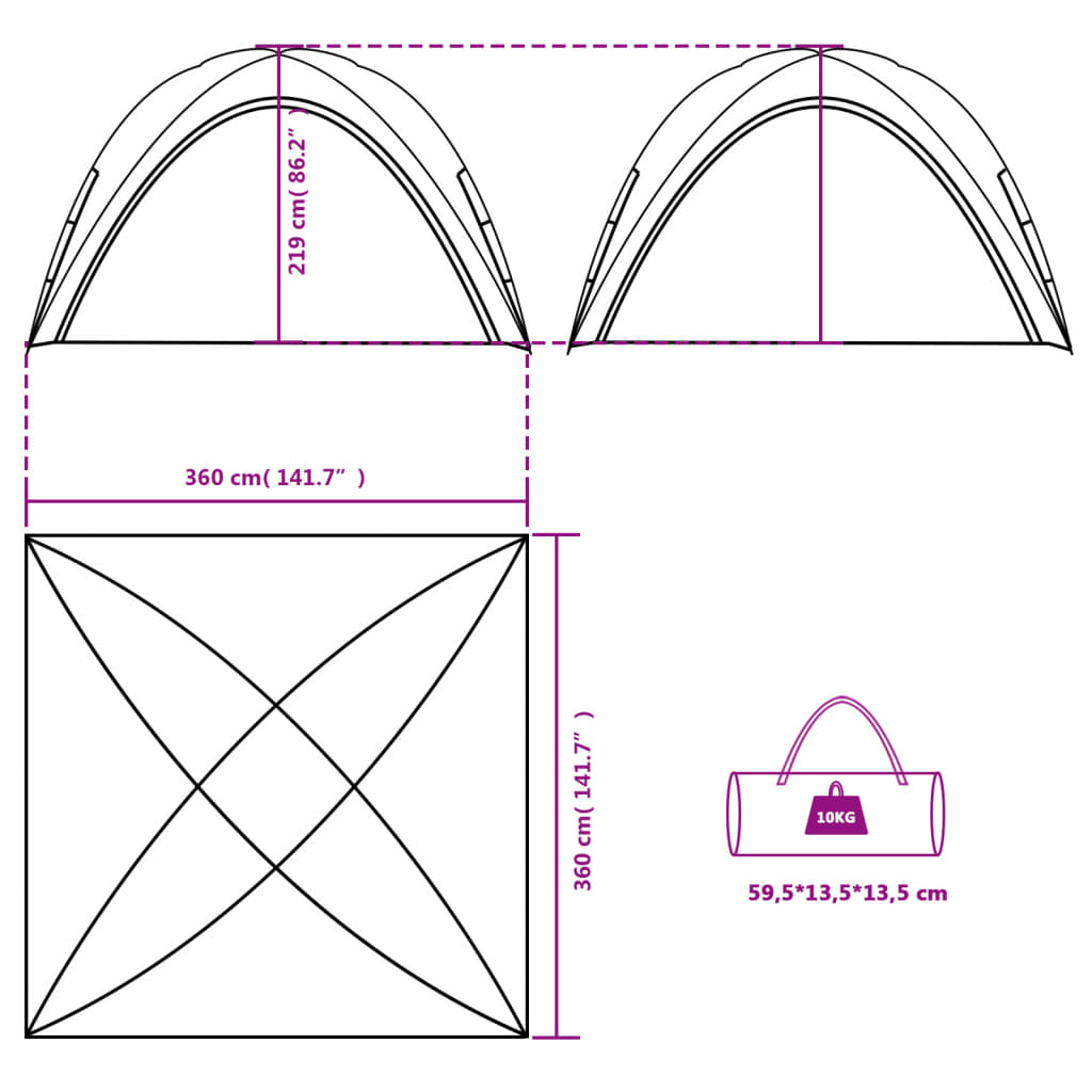 vidaXL Party Tent White Waterproof - Outdoor Event Shelter Pop Up Tent Cosy Camping Co.   