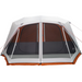 vidaXL Family Tent with LED Lights - 10-Person - Light Grey and Orange - Quick Release 10 Man Tent Cosy Camping Co.   