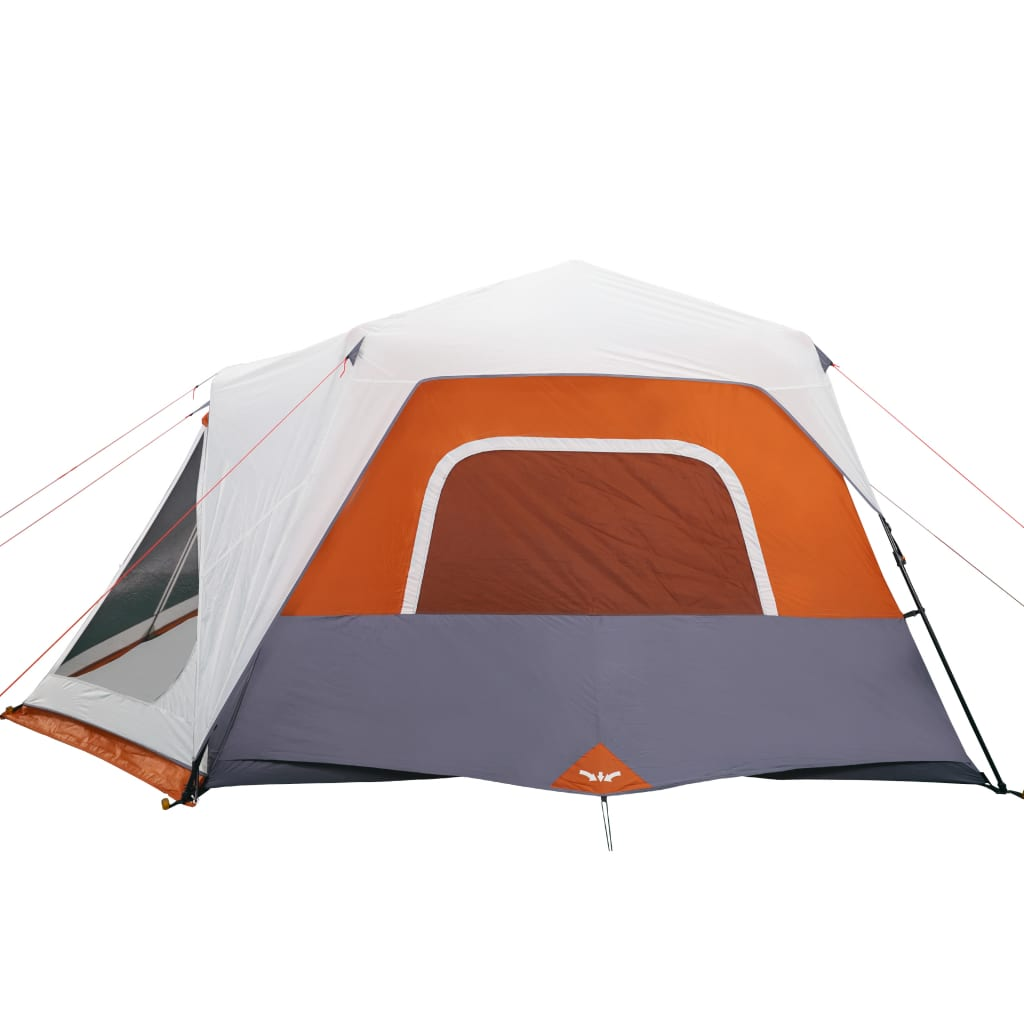 vidaXL Family Tent with LED Lights - 10-Person - Light Grey and Orange - Quick Release 10 Man Tent Cosy Camping Co.   