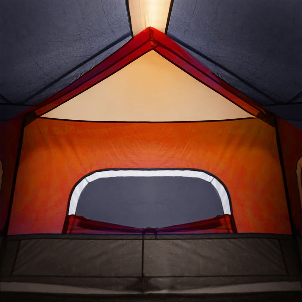 vidaXL Family Tent with LED - 6-Person Light Grey and Orange - Quick Release 6 Man Tent Cosy Camping Co.   