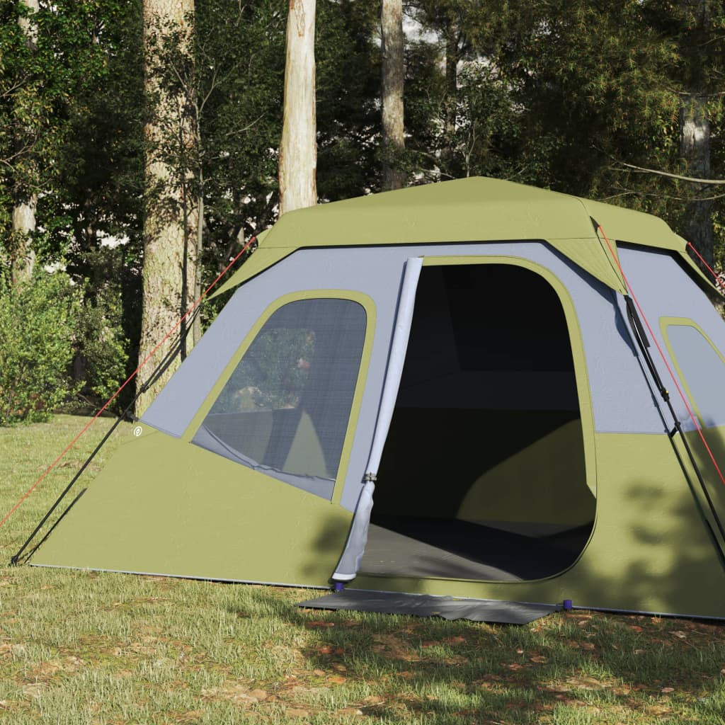 vidaXL Family Tent 6-Person Green Quick Release Waterproof - Camping Tent 6 Man Tent Cosy Camping Co.   