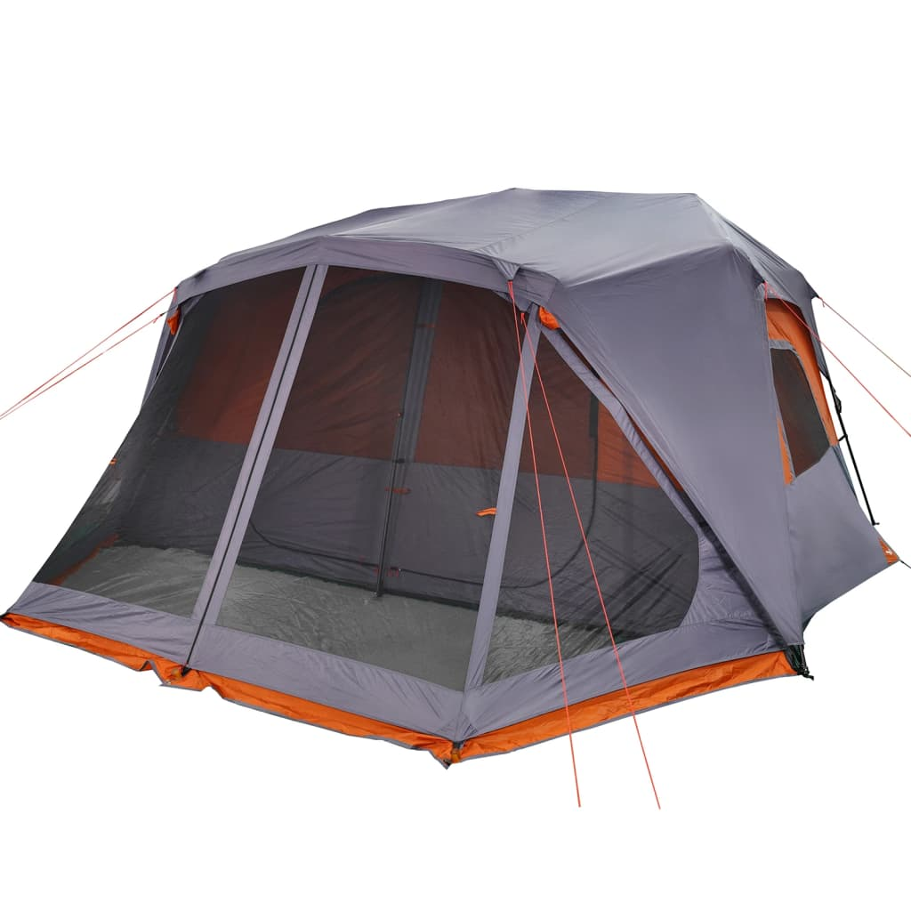 vidaXL Family Tent 10-Person Grey and Orange Quick Release Waterproof 10 Man Tent Cosy Camping Co.   