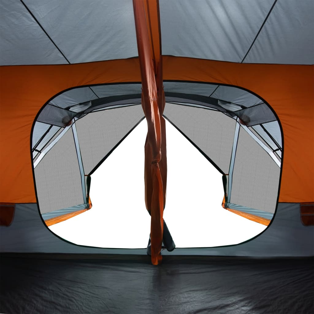 vidaXL Family Tent 10-Person Grey and Orange Quick Release Waterproof 10 Man Tent Cosy Camping Co.   