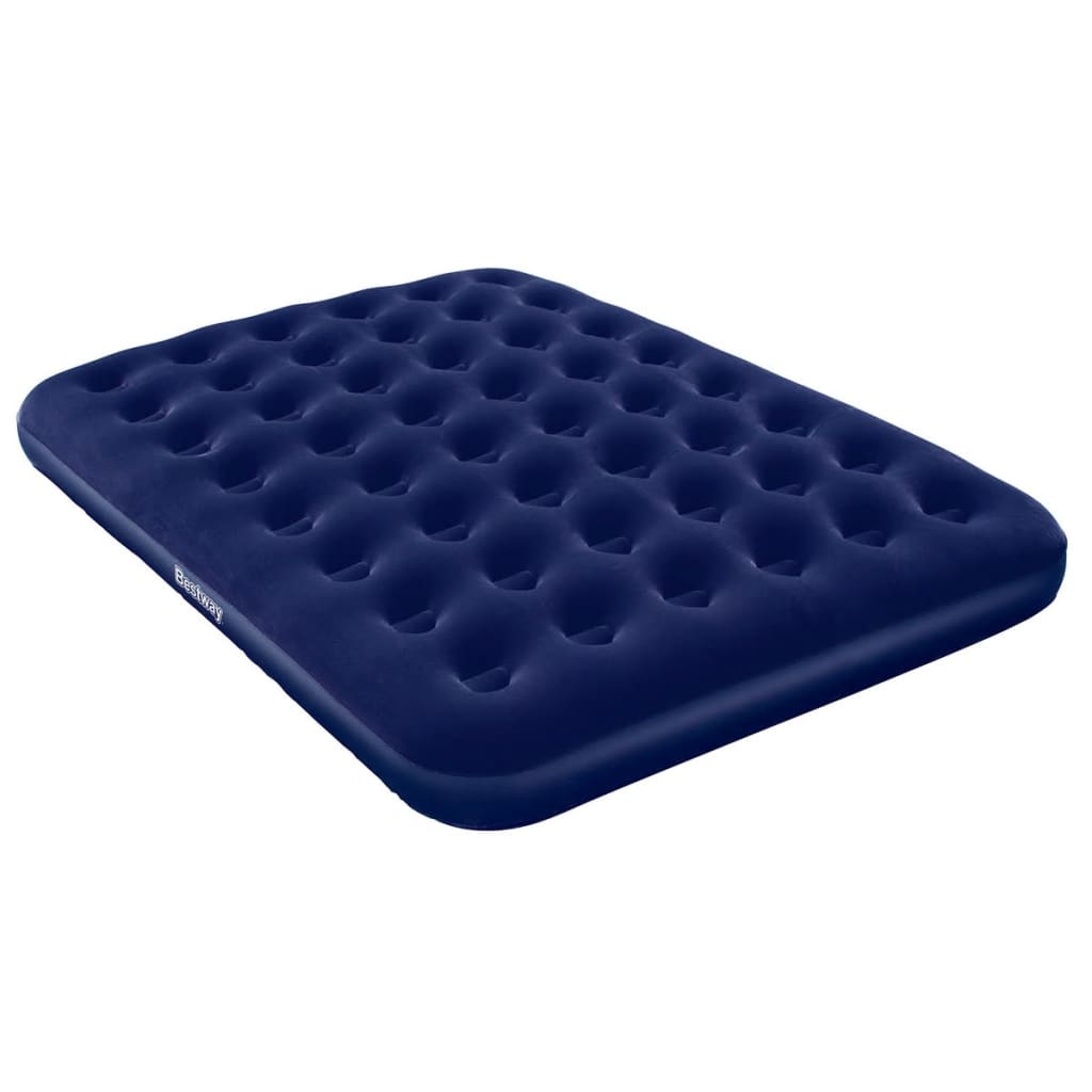 Bestway Inflatable Flocked Airbed 203x152x22 cm Sleeping Mats and Airbeds Cosy Camping Co. Blue  