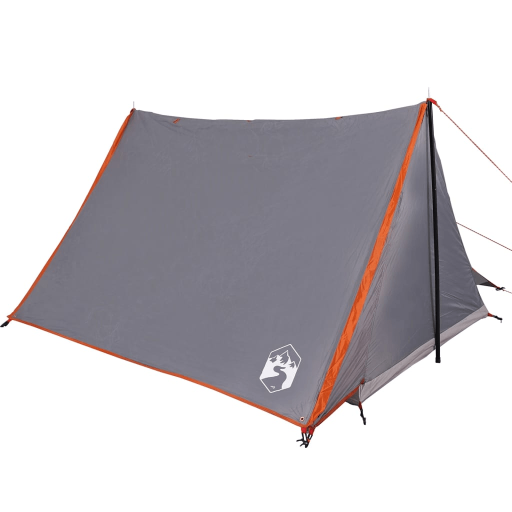 vidaXL Camping Tent 2-Person Grey and Orange Waterproof - Stay Protected and Comfortable on Your Outdoor Adventures 2 Man Tent Cosy Camping Co.   