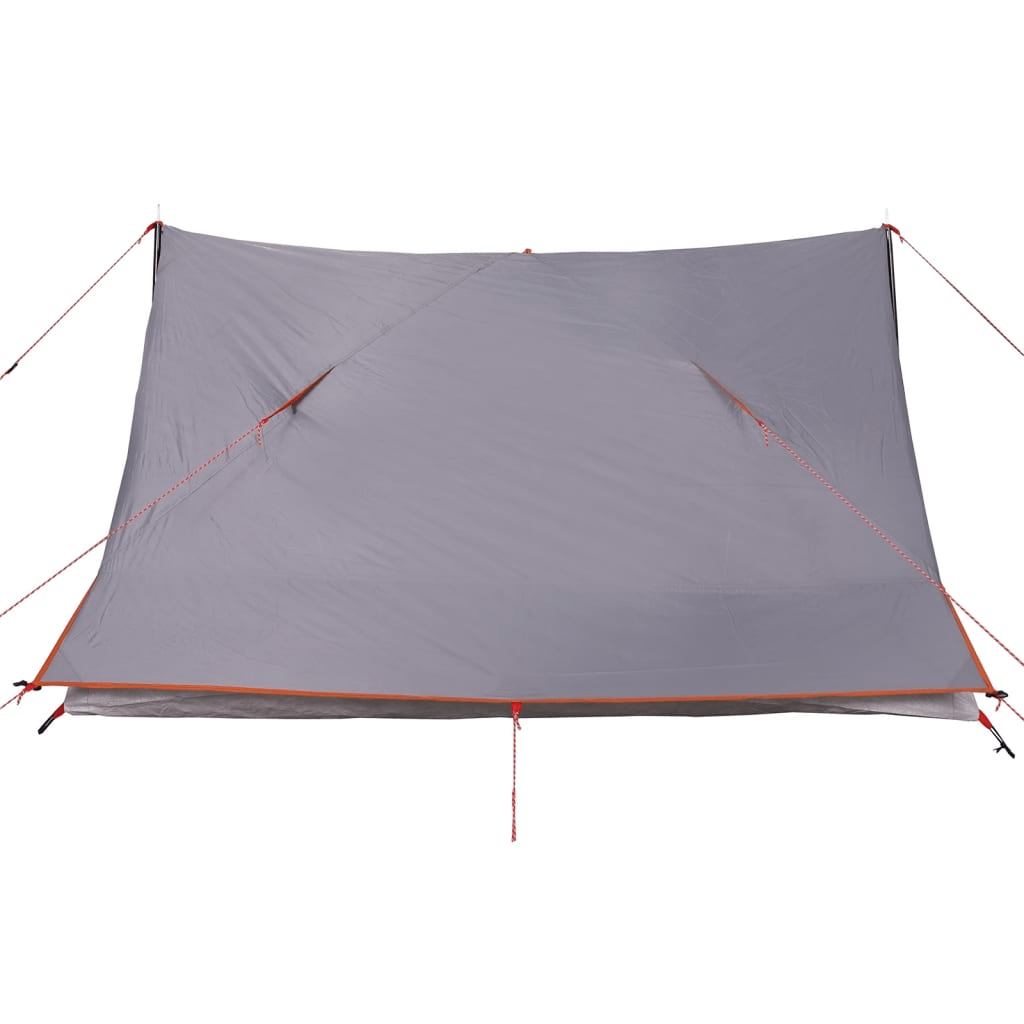 vidaXL Camping Tent 2-Person Grey and Orange Waterproof - Stay Protected and Comfortable on Your Outdoor Adventures 2 Man Tent Cosy Camping Co.   