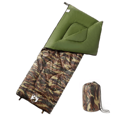 vidaXL Camping Sleeping Bag for Adults - 3 Seasons, Comfortable, and Water-Resistant Sleeping Mats and Airbeds Cosy Camping Co. Green  