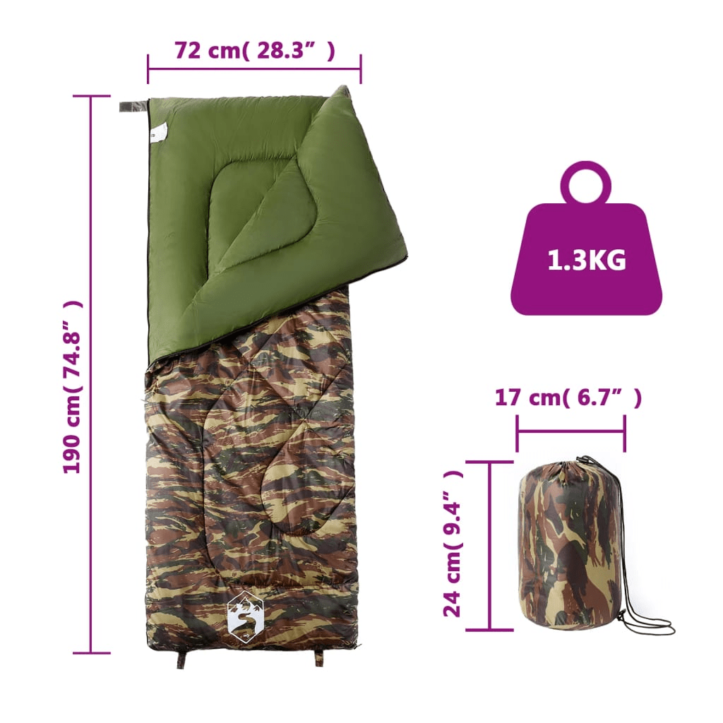 vidaXL Camping Sleeping Bag for Adults - 3 Seasons, Comfortable, and Water-Resistant Sleeping Mats and Airbeds Cosy Camping Co.   
