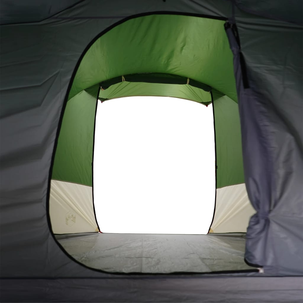 vidaXL Camping Tent Tunnel - 4 Person Green Waterproof Outdoor Adventure Essential 4 Man Tent Cosy Camping Co.   