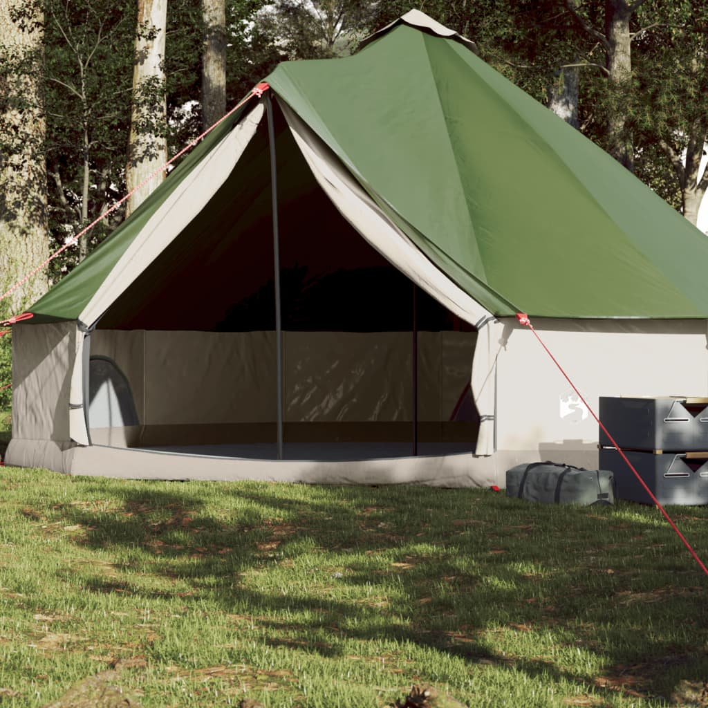vidaXL Family Tent Tipi 8-Person Green Waterproof 8 Man Tent Cosy Camping Co. Green  