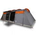 vidaXL Family Tent Tunnel 10-Person Grey and Orange Waterproof 10 Man Tent Cosy Camping Co.   