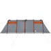 vidaXL Family Tent Tunnel 10-Person Grey and Orange Waterproof 10 Man Tent Cosy Camping Co.   