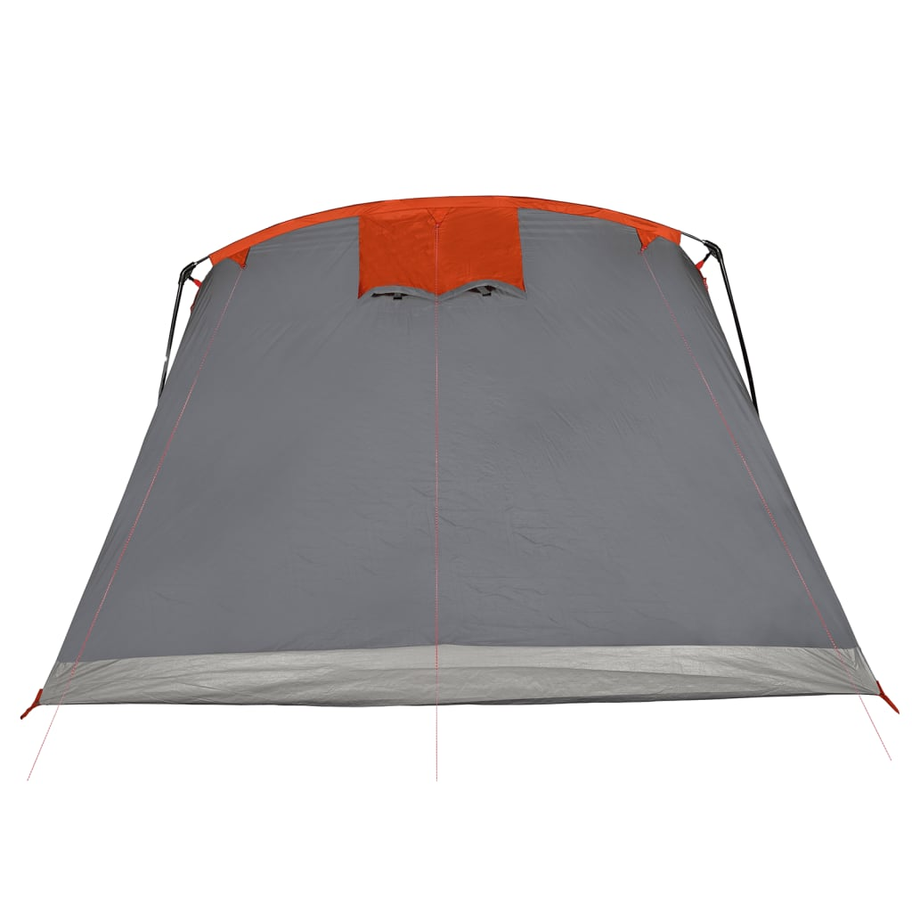 vidaXL Family Tent Tunnel 10-Person Grey and Orange Waterproof 10 Man Tent Cosy Camping Co.   