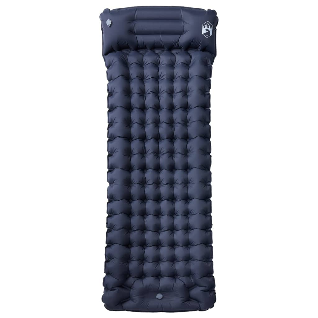 vidaXL Self Inflating Camping Mattress with Pillow - Grey Sleeping Mats and Airbeds Cosy Camping Co.   