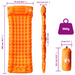 vidaXL Self Inflating Camping Mattress with Pillow - Orange | Durable, Portable, and Comfortable Sleeping Mats and Airbeds Cosy Camping Co.   