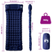 vidaXL Self Inflating Camping Mattress with Pillow 1-Person Navy Blue Sleeping Mats and Airbeds Cosy Camping Co.   