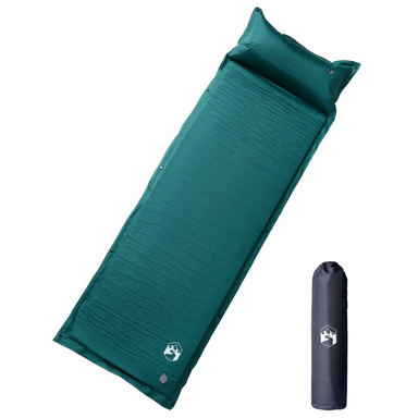vidaXL Self Inflating Camping Mattress with Pillow - Durable, Comfortable, and Portable Sleeping Mats and Airbeds Cosy Camping Co. Green  