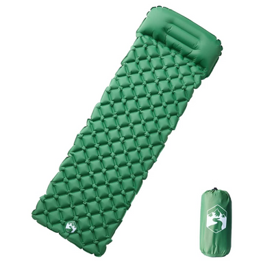 vidaXL Inflating Camping Mattress with Pillow - Durable, Comfortable, and Portable Sleeping Mats and Airbeds Cosy Camping Co. Green  