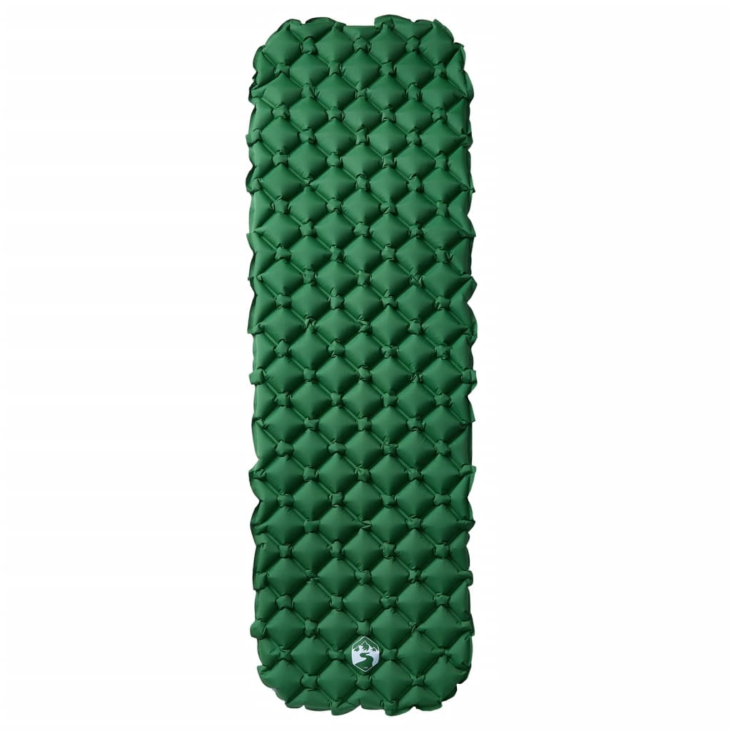 vidaXL Inflating Camping Mattress 1-Person Green 190x58x6 cm Sleeping Mats and Airbeds Cosy Camping Co.   