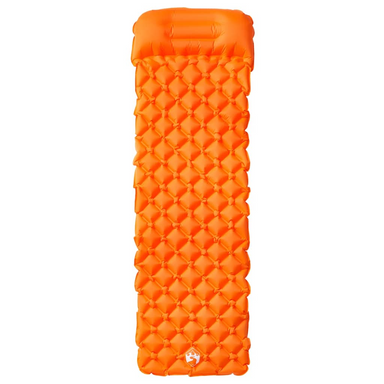 vidaXL Inflating Camping Mattress with Pillow 1-Person Orange Sleeping Mats and Airbeds Cosy Camping Co.   