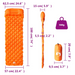 vidaXL Inflating Camping Mattress with Pillow 1-Person Orange Sleeping Mats and Airbeds Cosy Camping Co.   