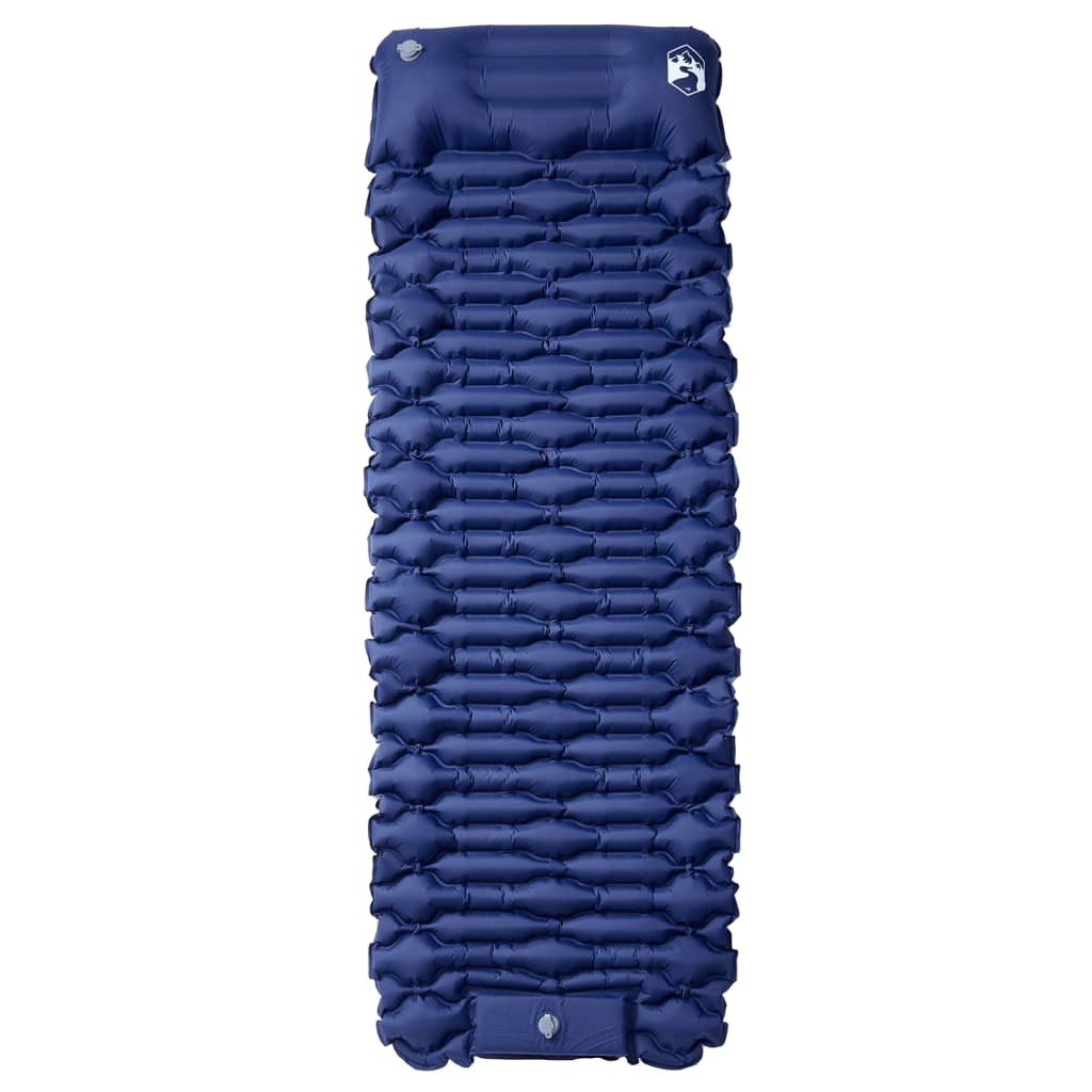 vidaXL Self Inflating Camping Mattress with Pillow 1-Person Navy Blue Sleeping Mats and Airbeds Cosy Camping Co.   