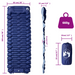 vidaXL Self Inflating Camping Mattress with Pillow 1-Person Navy Blue Sleeping Mats and Airbeds Cosy Camping Co.   