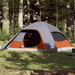 vidaXL Family Tent Dome 6-Person Grey and Orange Waterproof - Comfortable and Weather-Resistant 6 Man Tent Cosy Camping Co. Grey  