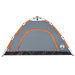 vidaXL Camping Tent 4-Person Grey and Orange Quick Release - Waterproof, Easy Setup, Good Ventilation, Lightweight and Portable Sleeping Mats and Airbeds Cosy Camping Co.   