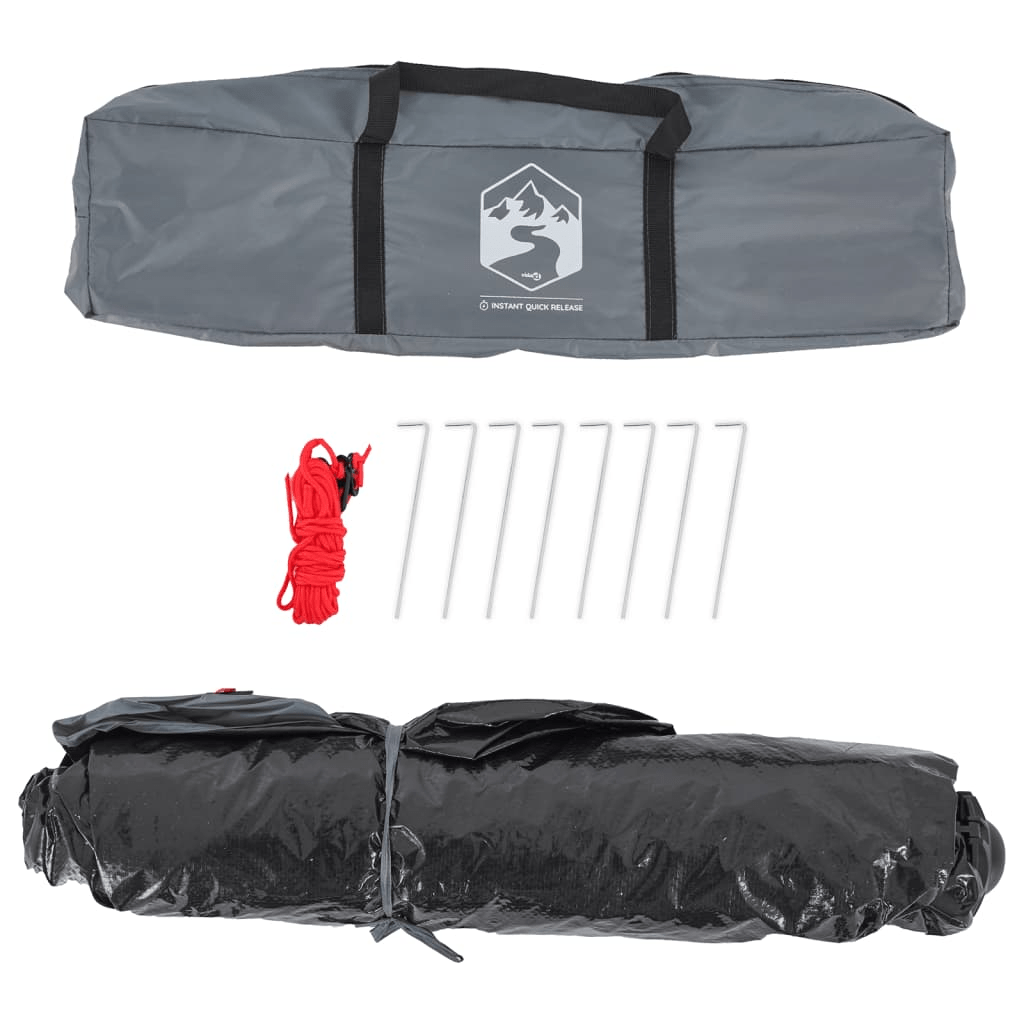 vidaXL Camping Tent 4-Person Grey and Orange Quick Release - Waterproof, Easy Setup, Good Ventilation, Lightweight and Portable Sleeping Mats and Airbeds Cosy Camping Co.   