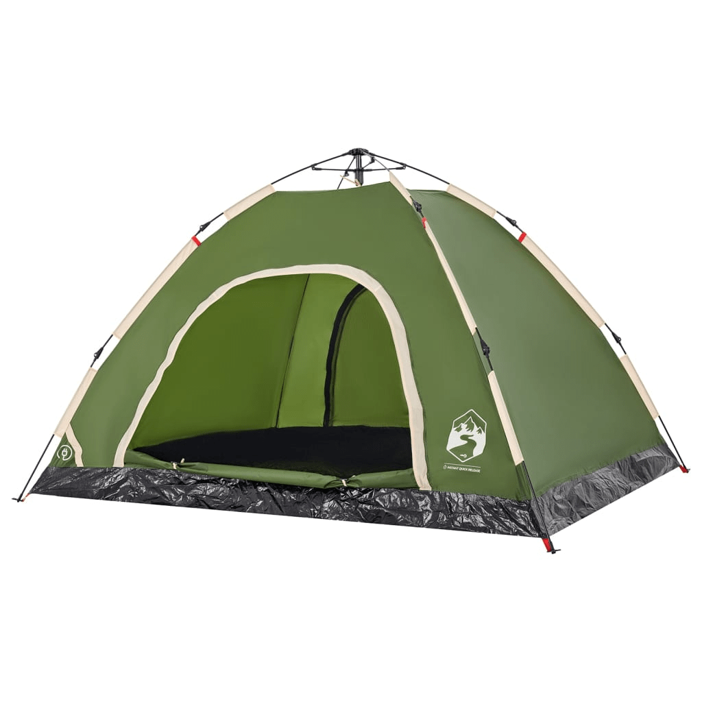 vidaXL Camping Tent 4-Person Green Quick Release - Waterproof & Lightweight 4 Man Tent Cosy Camping Co.   