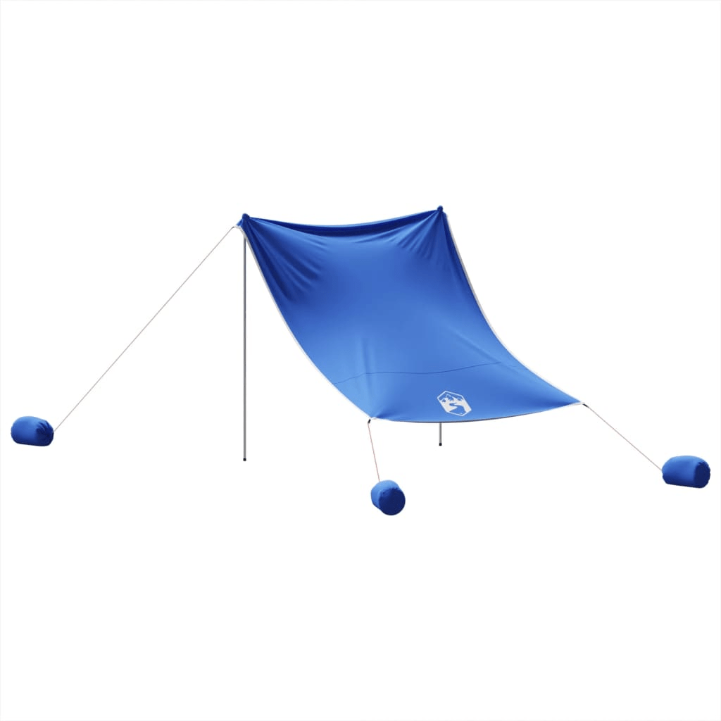 vidaXL Beach Canopy with Sand Anchors Blue 214x236 cm - UV Protection, Easy Setup, Lightweight and Portable Kids Cosy Camping Co.   