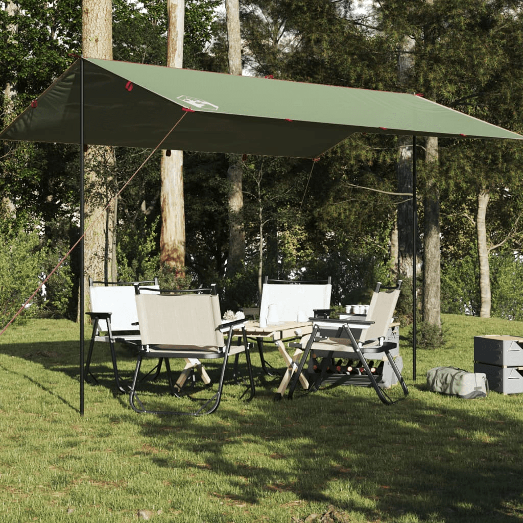 vidaXL Camping Tarp Green 400x294 cm - Waterproof, Wind Resistant, Multi-Functional Tarp Cosy Camping Co. Green  