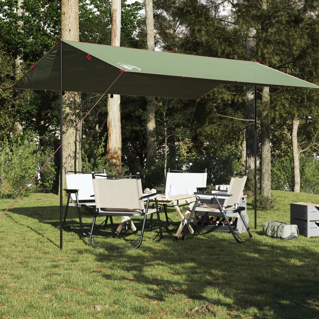 vidaXL Camping Tarp Green | Waterproof | 400x294 cm | Lightweight & Portable Tarp Cosy Camping Co. Green  