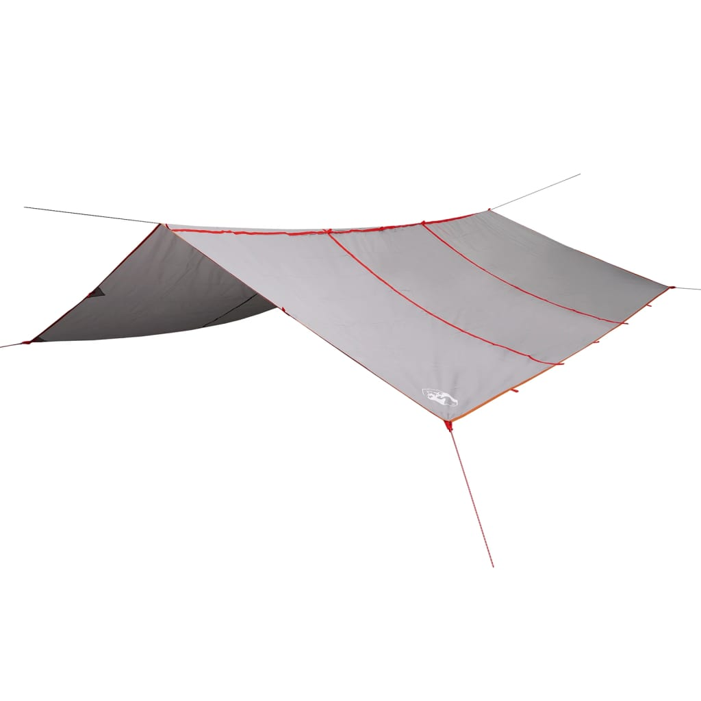 vidaXL Camping Tarp Grey and Orange 420x440 cm - Waterproof, Wind Resistant, Lightweight Tarp Cosy Camping Co.   