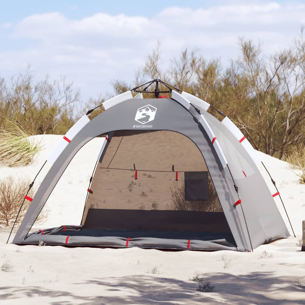 vidaXL Beach Tent 2-Person Grey | Quick Release | Waterproof 2 Man Tent Cosy Camping Co. Grey  